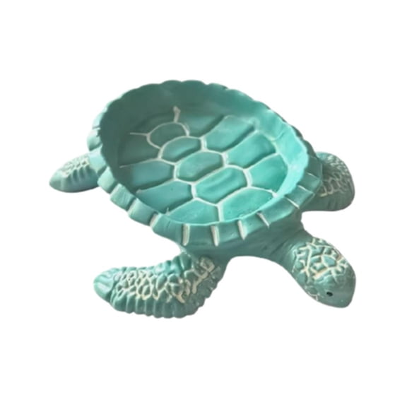 Turtle Soap Dish for Bathroom Countertop, Ocean Theme Self Draining Soap Holder with Non-Slip Feet for Kitchen Sink Shower Vanity