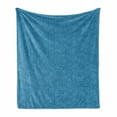 thumbnail image 1 of Turtle Soft Flannel Fleece Throw Blanket, Geometric Style Concentric Triangles Rectangles and Hexagonal Pattern, Cozy Plush for Indoor and Outdoor Use, 60" x 80", Petrol Blue and Blue, by Ambesonne, 1 of 6