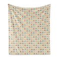 thumbnail image 1 of Turtle Soft Flannel Fleece Throw Blanket, Happy Turtles with Hand Drawn Patterns of Polka Dots Chevron Zig Zags and Stripes, Cozy Plush for Indoor and Outdoor Use, 50" x 60", Multicolor, by Ambesonne, 1 of 5