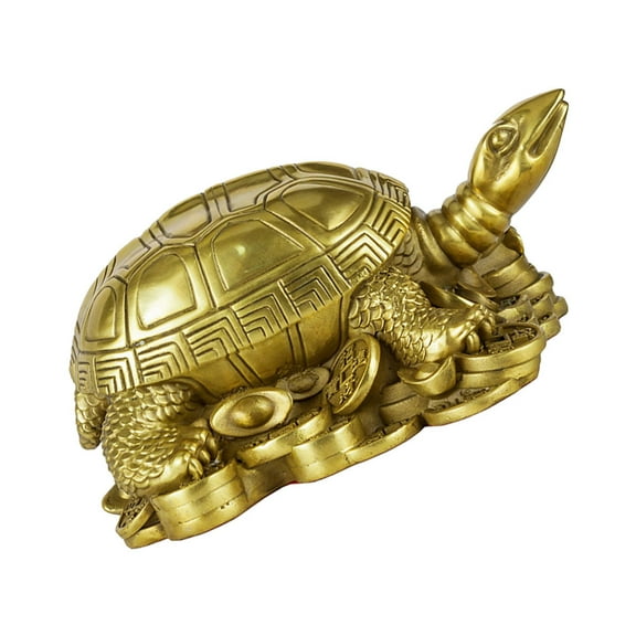Turtle Statue Retro Toys Pure Copper Ornament Chinese Style Tortoise Sculpture