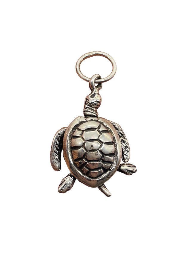 Turtle Sterling Silver Sea Dweller Pendant | 1 1/4" Long | Silver | 1 Pendant |