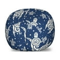 thumbnail image 1 of Turtle Storage Toy Bag Chair, Abstract Design Creative Caretta Caretta Designs and Tiny Bubbles, Stuffed Animal Organizer Washable Bag, Small Size, Night Blue and Ivory, by Ambesonne, 1 of 3
