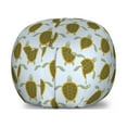 thumbnail image 1 of Turtle Storage Toy Bag Chair, Flock of Sea Turtles with Geometric Shells Cartoon Style Ocean Animals, Stuffed Animal Organizer Washable Bag, Large Size, Green Yellow, by Ambesonne, 1 of 3
