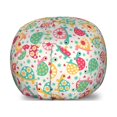 thumbnail image 1 of Turtle Storage Toy Bag Chair, Pre- Themed Cartoon Design Happy Turtle in Random Alignment, Stuffed Animal Organizer Washable Bag, Small Size, Multicolor, by Ambesonne, 1 of 3