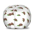 thumbnail image 1 of Turtle Storage Toy Bag Chair, Rhythmic Demonstration of Animal Motifs in Cartoon Style Layout, Stuffed Animal Organizer Washable Bag, Small Size, Umber Green and White, by Ambesonne, 1 of 3