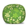 thumbnail image 1 of Turtle Storage Toy Bag Chair, Spring Revival Inspiration Chamomile Illustration and Vortex Flower Design, Stuffed Animal Organizer Washable Bag, Large Size, Multicolor, by Ambesonne, 1 of 3