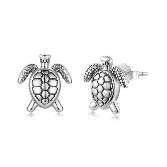 Turtle Stud Earring, Minimalist Studs for Professional & Evening Wear