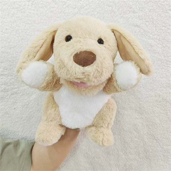 Turtle Stuffed Animal, Sea Turtle Stuffed Animal, 12 In Tan Fuzzy Dog Hand Puppet, Parent Child Interaction, Youth Pretend Play, Plush Interactive Toy Figures, 1 Pc (178