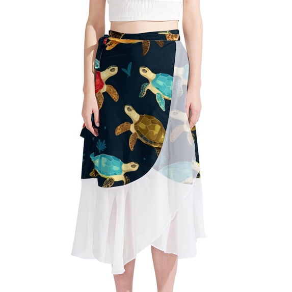Turtle Stylish Chiffon Beach Dresses and Skirts for Women - for a Day at the Beach