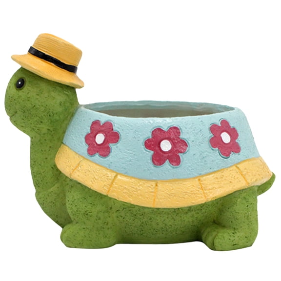 Cute Turtle Shaped Planter Pot for Indoor and Outdoor Garden Decor, Perfect Flower Pot for Plants