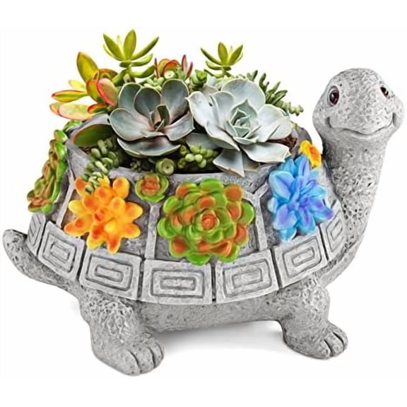 Turtle Succulent Pot Planters for Indoor Plants with Drainage Hole, Flower Garden Cute Pots for Plants, Succulent, Cactus Home Office Desk Garden Decor Plant Lovers Gifts for Woman
