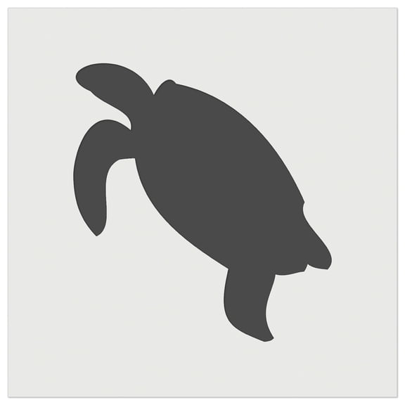 Turtle Swimming Solid DIY Cookie Wall Craft Stencil - 7.0 Inch
