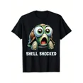 thumbnail image 1 of [Turtle T-shirt] 100% Cotton Shell Shock Turtle Pattern T-shirt | Loose Des, 1 of 2
