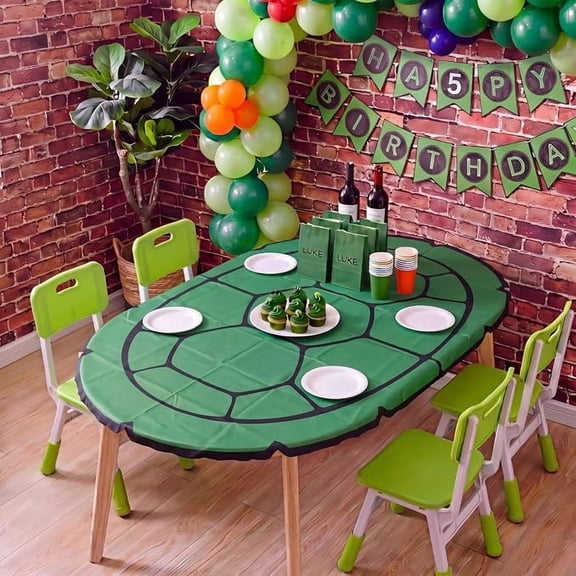 Turtle Tablecloth Turtle Birthday Party Decoration 70.855.1 Inch