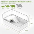 thumbnail image 1 of Turtle Tank Habitat Kit,Aquatic Tortoise Enclosure Starter Aquarium with Multi-Function Area and Water Filter, Baby Adult Turtles Tub Complete House,Terrarium for Red Eared Slider Reptile Crab, 1 of 6