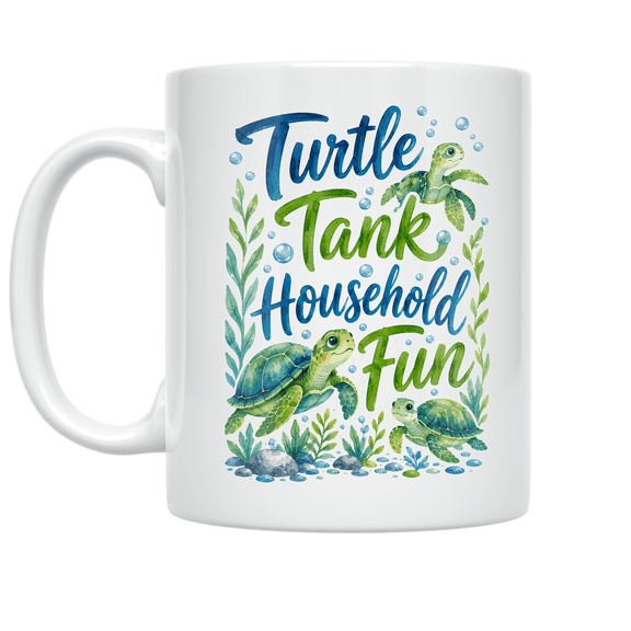Turtle Tank Household Fun - Turtle Enthusiast - 11 oz Ceramic Coffee Mug