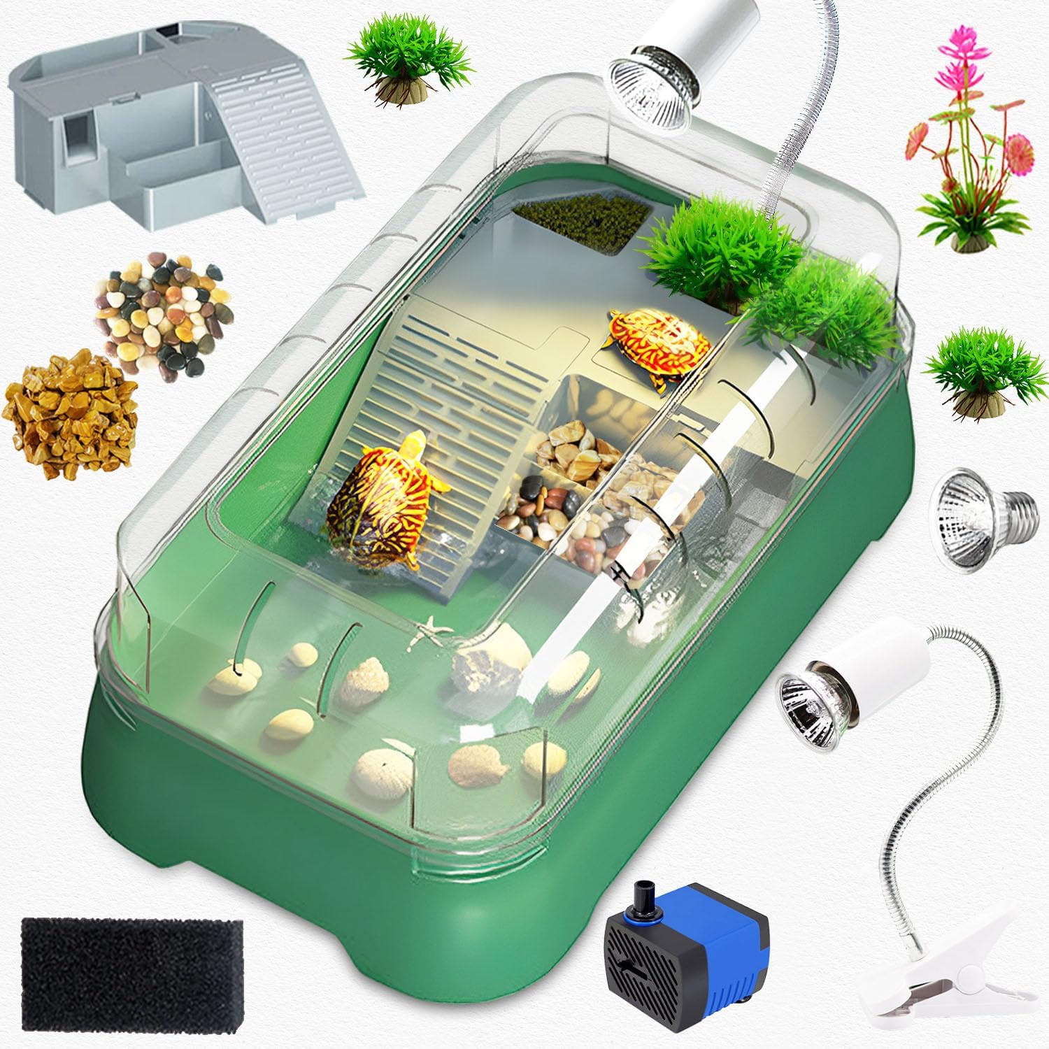 Turtle Tank KitNew 2024Turtle Tank Starter kit includes UVA/UVB Light