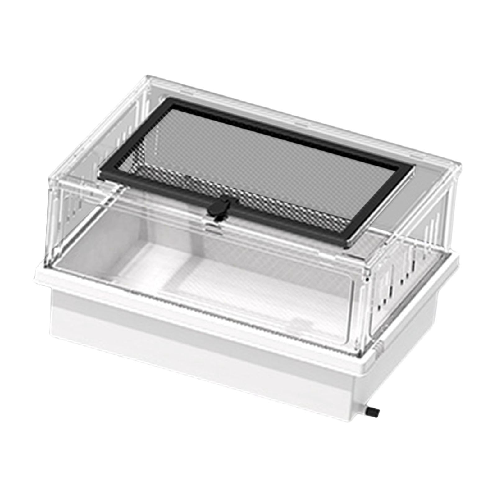 Turtle Terrarium Enclosure Aquarium Space Saving PET Construction for Home Office Crayfish Crabs Tortoises