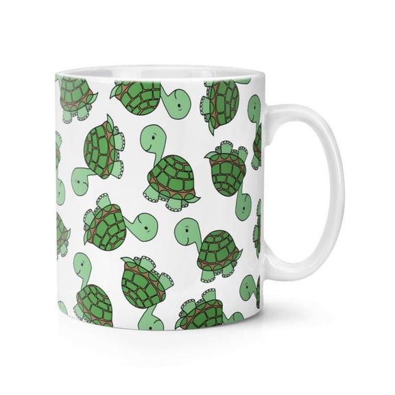 Turtle Tortoise Pattern oz Mug Cup - Funny Animal Crazy Turtle Lady Man.