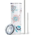 thumbnail image 1 of Turtle Tumbler, Sea Turtle Gifts for Women, Turtle Lovers - Cute Tumbler with Lid and Straw, Birthday Gifts for Women, Friends Female, Girlfriend - Turtle Stuff, Turtle Coffee Travel Mug Cup, 20 OZ, 1 of 6