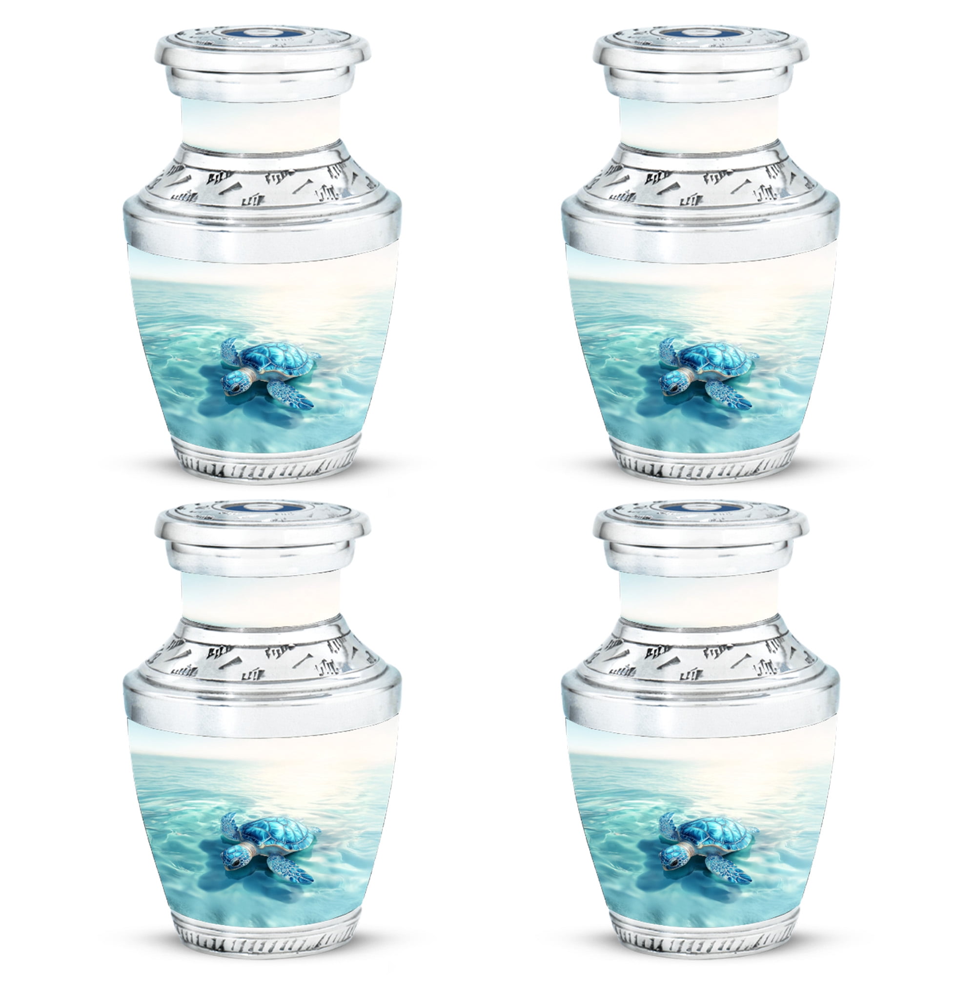 Turtle Urn For Ashes Adult Male, Small Urn For Ashes For Women, Cremation Urns For Human Ashes, Mini Urns for Human Ashes, Urns For Human Ashes Adult Female(Size - 3inch, 4 Pcs)