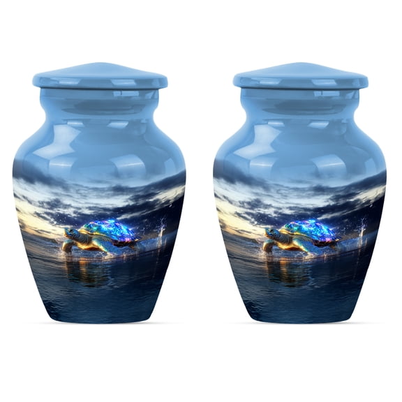 Turtle Urn, Urns for Human Ashes Adult Female, Urns for Ashes, Urn for Ashes for Women, Small Urn for Ashes Adult male, Urns for Human Ashes Adult(Size - 3inch, 2 Pcs)