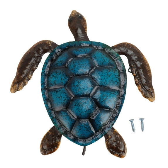 Turtle Wall Decor Metal Sea Animal Statue Decoration For Party Patio Home Aquarium