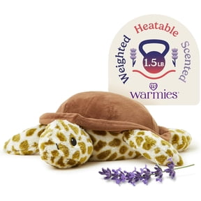 warmies 13 Turtle Stuffed Animal, Microwavable Heated Plushies and Weighted Soft Plush Toys