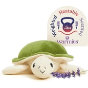 warmies Junior 9” Turtle Stuffed Animal, Microwavable Heated Plushies and Weighted Soft Plush Toys