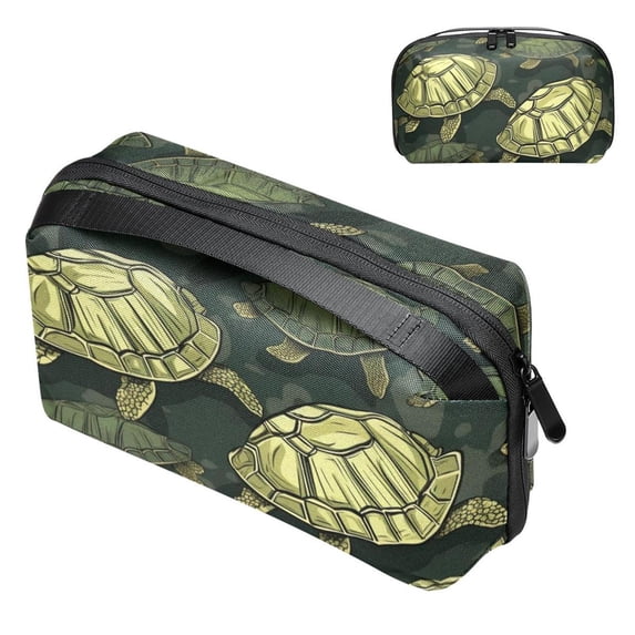 Turtle Waterproof Oxford Fabric USB Pouch Hard Drive Case Charger Case Organizer USB Cord Organizer 5.9x9.44x3.14 in