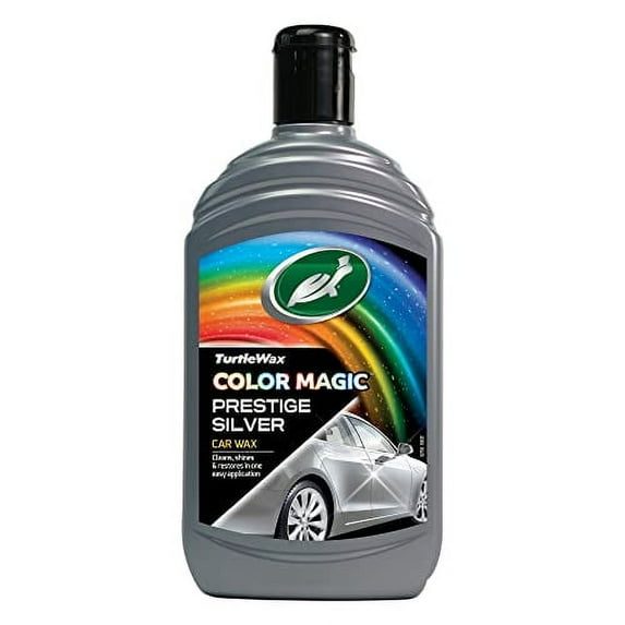 Turtle Wax Color Magic 52710 Car Polish Cleans Shines Restores Scratches - Prestige Silver Wax 500ml