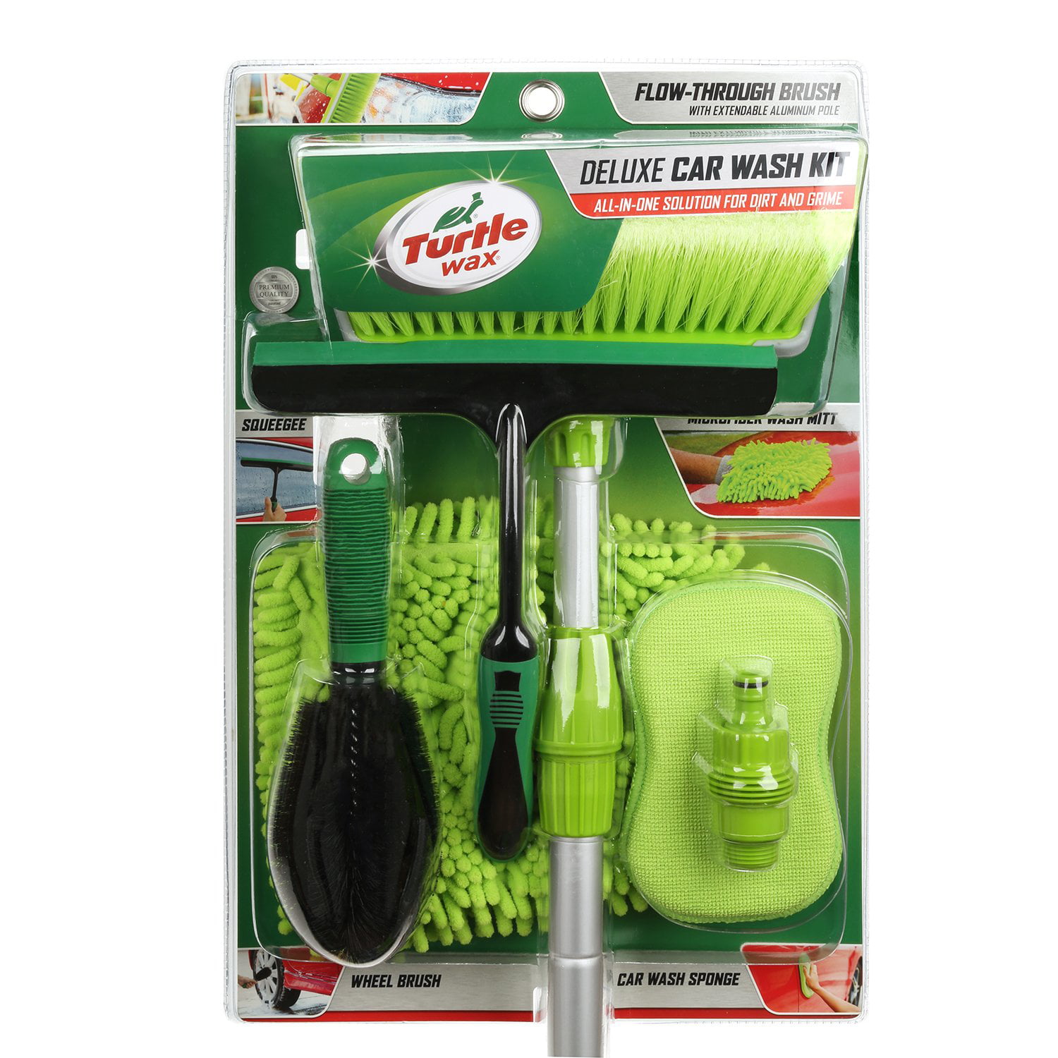 Turtle Wax 5 Piece Essential Car Wash Flow Through Brush Kit All in One Solution