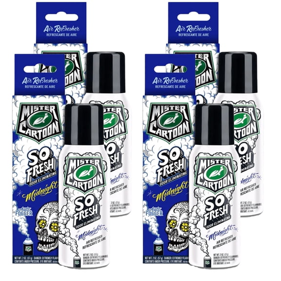 Turtle Wax FOGGER Midnight 2 oz: Ultimate Car Fogger and Smoke Odor Eliminator Long-Lasting Scent Car Air Freshener, 4 Packs