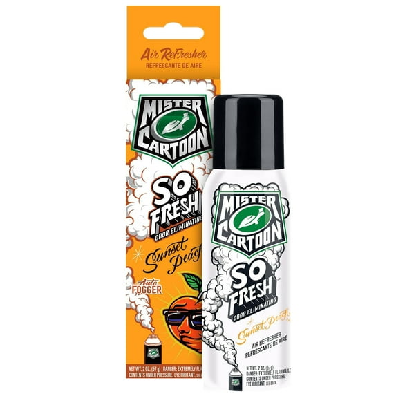 Turtle Wax FOGGER Sunset Peach 2 oz: Ultimate Car Fogger and Smoke Odor Eliminator – Long-Lasting Scent Car Air Freshener