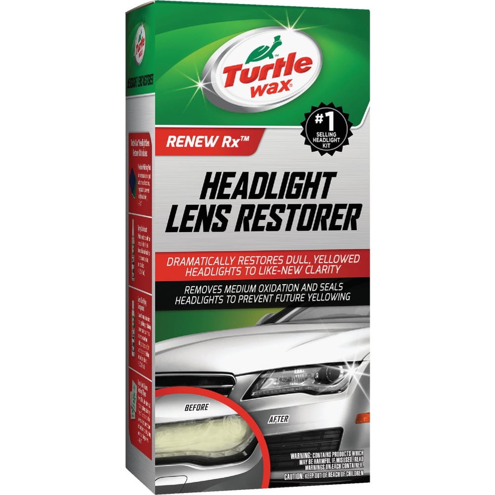 Turtle Wax New Speed Headlight Lens Restorer Kit, Heal and Seal 