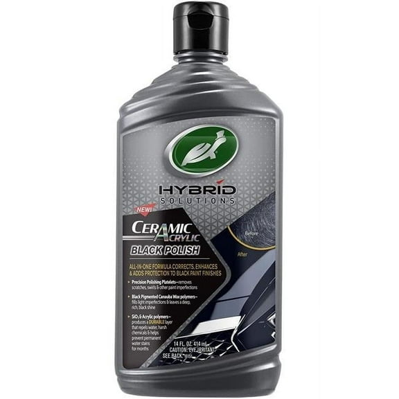 Turtle Wax Hybrid Solutions Ceramic Acrylic Black Polish 53448, 14 oz