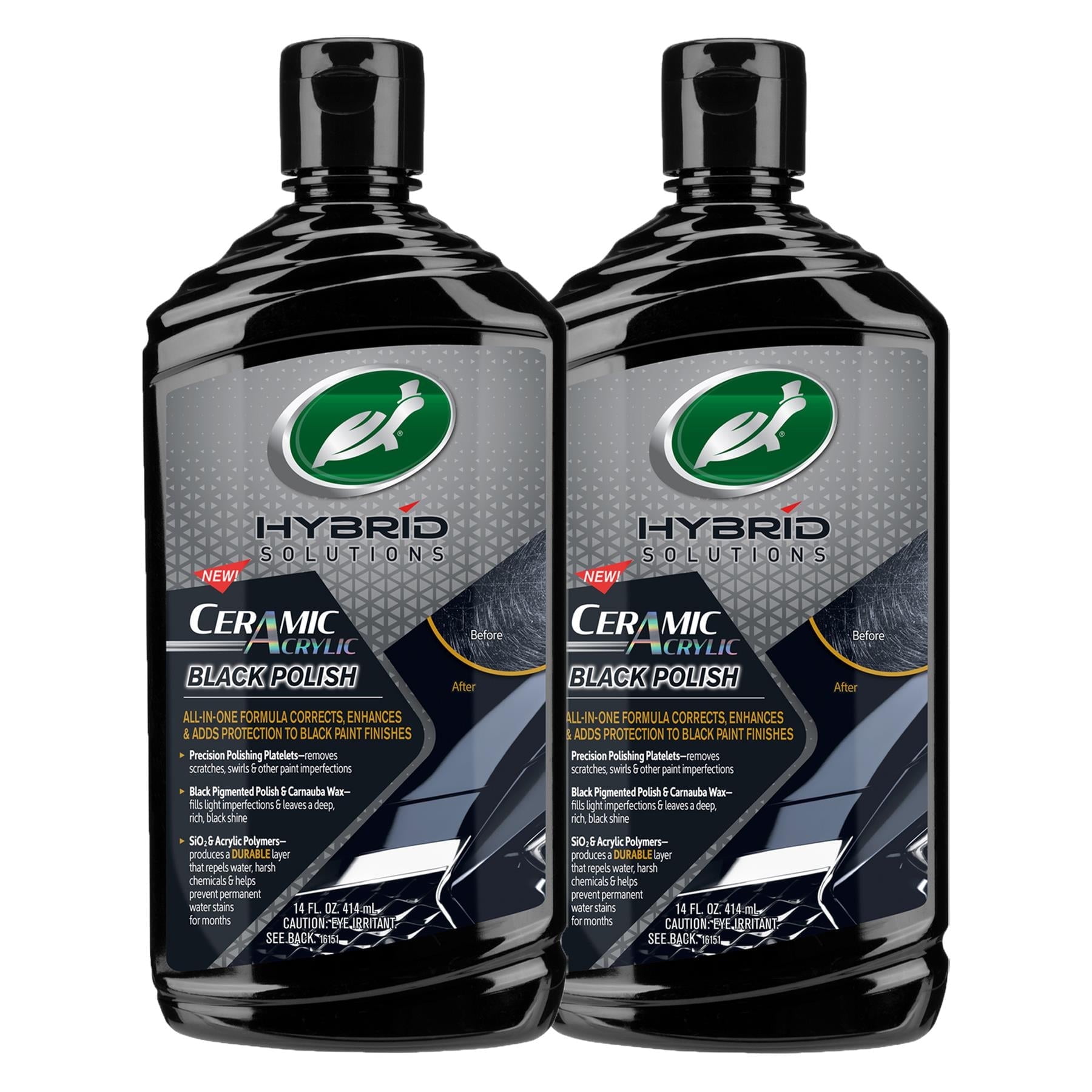 Turtle Wax Hybrid Solutions Ceramic Acrylic Black Polish & Wax 2-Pack
