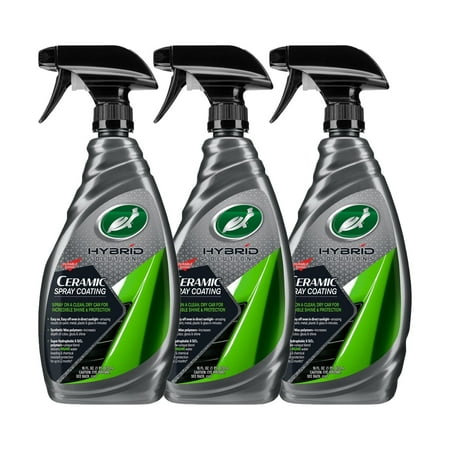 Turtle Wax Hybrid Solutions Ceramic Spray Coating, High Shine Car Wax, Offers Durable Paint Protection, Extreme Water Beading Action, Safe for Glass, Wheels, Trim and More, 16 oz (Pack of 3)