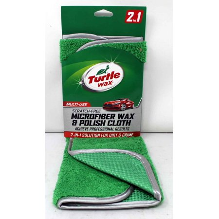 Turtle Wax Microfiber Wax & Polish Cloth, Scratch-Free, Green