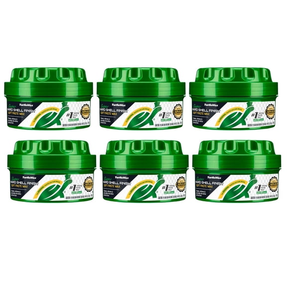 Turtle Wax T-222R Super Hard Shell Paste Wax 14 oz, 6 Pack