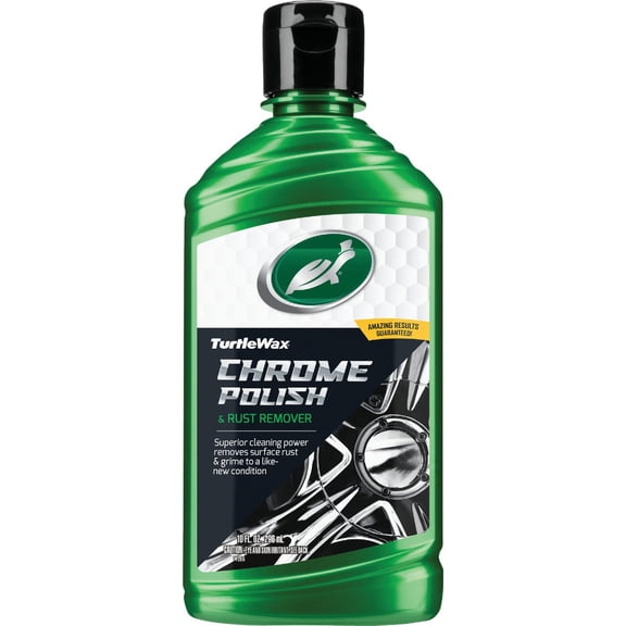 Turtle Wax Chrome Polish and Rust Remover - Car Chrome Cleaner Polish - 10 oz
