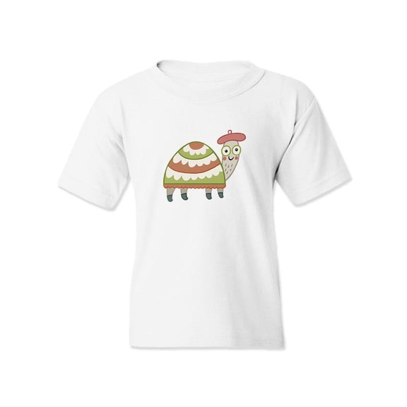 Turtle With A Hat T-Shirt Juniors -Image by Shutterstock,  Large