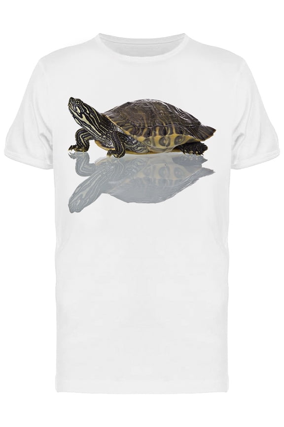 Turtle With Reflection  T-Shirt Men -Image by Shutterstock, Male Medium