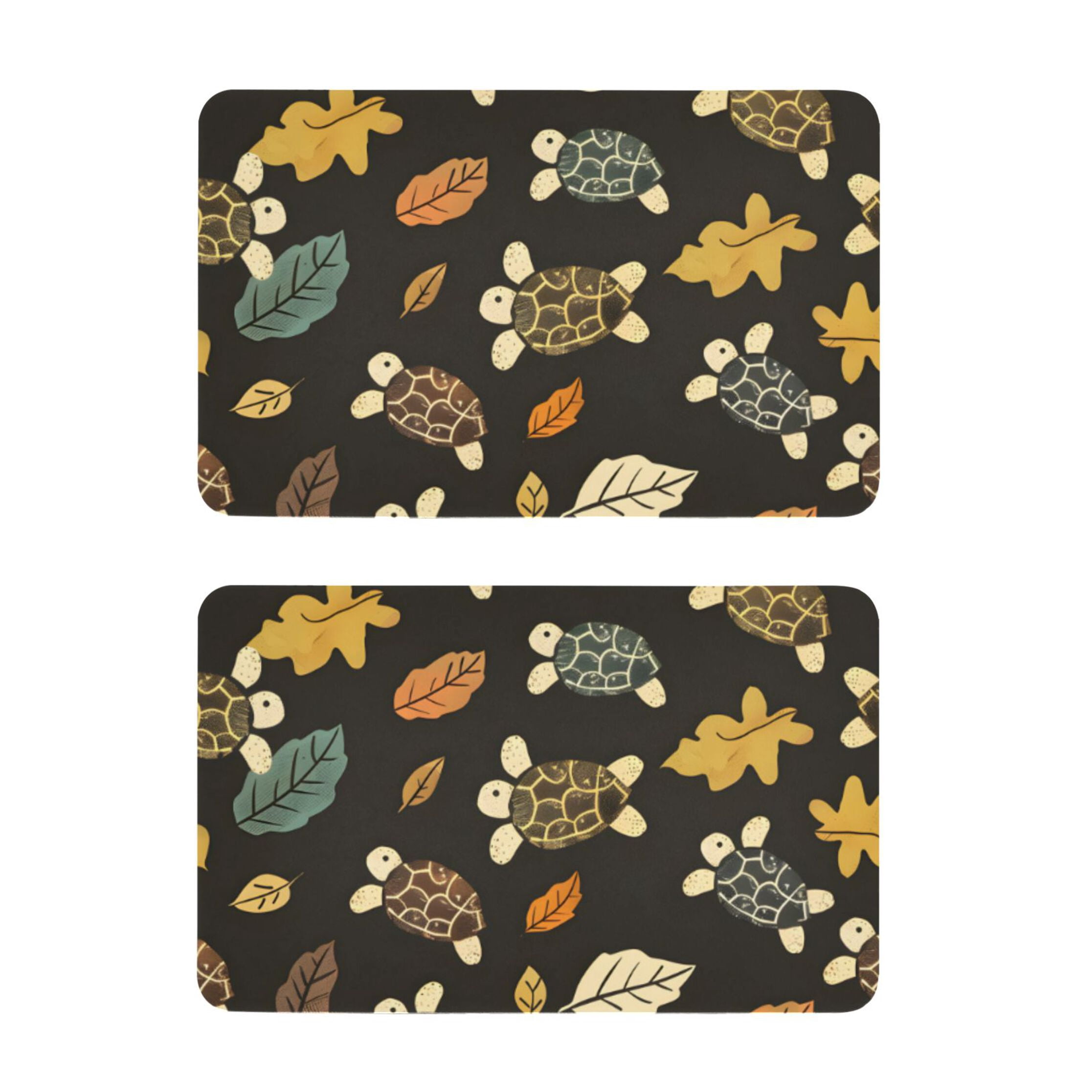 Turtle and Leaf Refrigerator Magnet Stickers Square Fridge Magnetic for ...