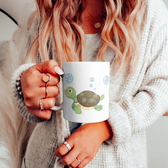 Turtle rtoon Mug, Turtle Mug, Turtle Gift Mug, Turtle Gift, Turtle Lover Gift, Turtle mug her him, Animal Mug, Animal Gift Mug, Turtle.