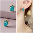 thumbnail image 1 of Turtle stud earrings- Tiny turquoise turtle earrings- blue turtle earrings, 1 of 5