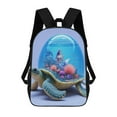 thumbnail image 1 of Turtle with Underwater Scene 17in Backpack 3D Print Student Large Capacity, 1 of 5