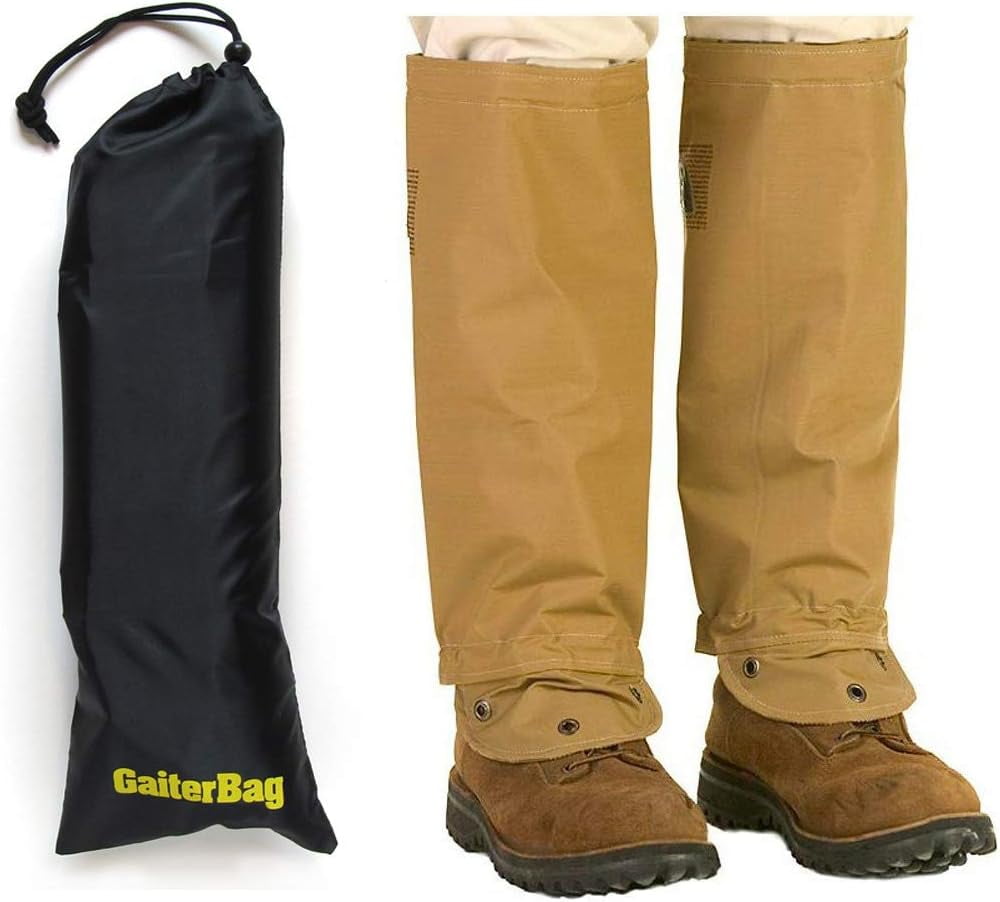 TurtleSkin SnakeArmor Snake Gaiters Reversible Khaki with Nylon