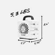 Turtlebox CUB Outdoor Bluetooth Speaker, IP67 Waterproof, Bluetooth 5.4, 2-Unit Pairing & Party Mode, Steel Tie-Downs, White (TB-CUB-G1-WHT-1)