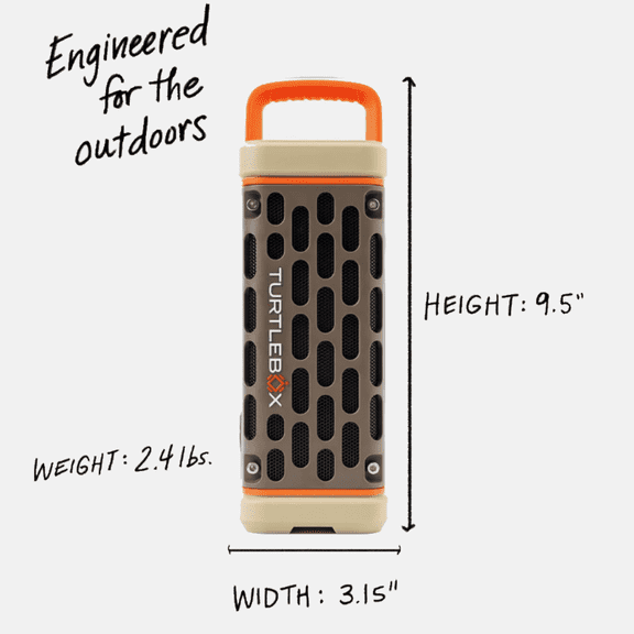 Turtlebox Ranger Delta Brown Portable Bluetooth Speaker (Limited Edition)